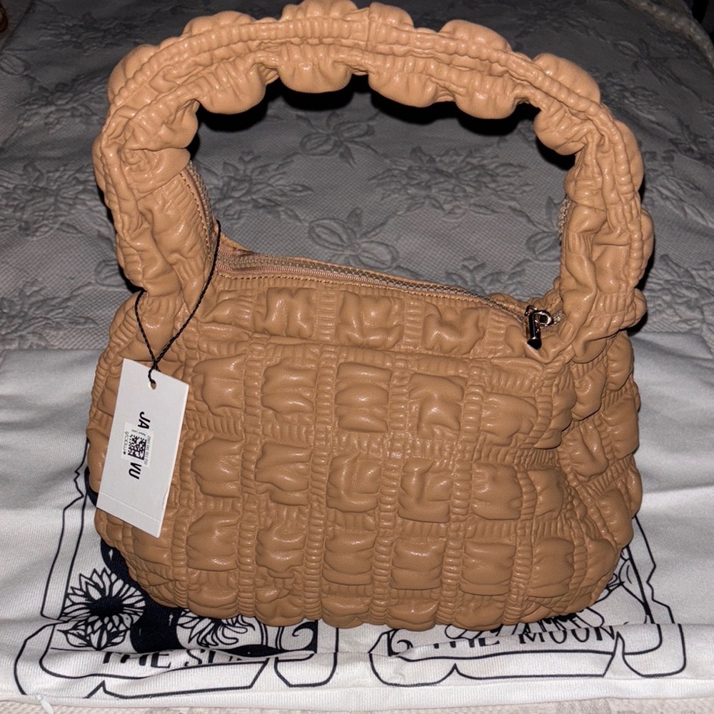 Jason Wu Tan Shoulder Bag with Scalloped Edge